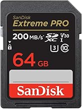 SANDISK 64GB Extreme PRO SDXC UHS-I Memory Card - C10, U3, V30, 4K UHD, SD Card - SDSDXXU-064G-GN4IN | U3 V30 C10, Up to 200MB per S Read, Up to 90MB per S Write, 4K UHD, Sdsdxxu-064g-Gn4in