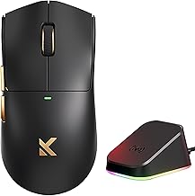 Sponsored Ad - Hyekit MCHOSE K7 Ultra Wireless Esports Gaming Mouse with Magnetic Charging Dock, PAW3950 Optical Sensor, Dual 8K Polling, 42K DPI, 59g Lightweight, 5 Programmable Buttons, 130 Hr Battery (Black)
