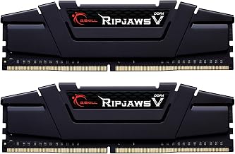 G.SKILL RipjawsV Series DDR4 RAM (XMP) 32GB (2x16GB) 3200MT/s CL16-18-18-38 1.35V Intel AMD Desktop Computer Memory U-DIMM - Black (F4-3200C16D-32GVK)