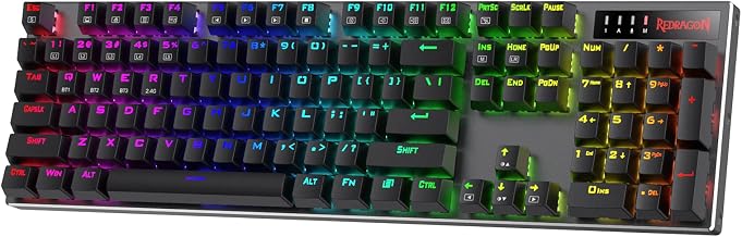 Sponsored Ad - Redragon K556 PRO Upgraded Wireless RGB Gaming Keyboard, BT/2.4Ghz Tri-Mode Aluminum Mechanical Keyboard w/No-Lag Connection, Hot-Swap Linear Quiet Red Switch