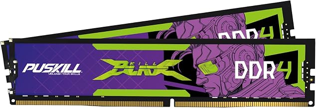 PUSKILL DDR4 32GB (2x16GB) 3200MHz PC RAM | CL16-18-18-42 | 1.35V | Desktop Memory Kit for Gaming and High-Performance Computing | Compatible with Intel & AMD