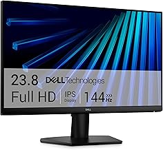 Dell 24 Monitor - SE2426H - 23.8-inch FHD (1920x1080) 144Hz 1ms Display, in-Plane Switching (IPS) Technology, AMD FreeSync™, TÜV 3-Star 2X HDMI, Tilt