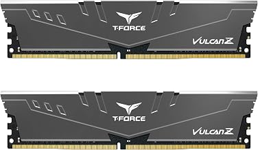 TEAMGROUP T-Force Vulcan Z DDR4 16GB Kit (2x8GB) 3200MHz (PC4-25600) CL16 Desktop Memory Module Ram (Gray) - TLZGD416G3200HC16CDC01