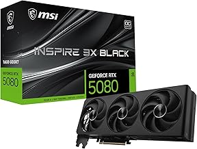 Sponsored Ad - msi Gaming RTX 5080 16G Inspire 3X OC Black Graphics Card (16GB GDDR7, 256-bit, Extreme Clock 2655 MHz, DisplayPort x 3 2.1a, HDMI 2.1b, NVIDIA Blackwell Architecture)