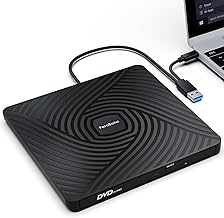 PeroBuno External CD DVD Drive, USB 3.0 Type-C Optical Drive, 0.5-inch Ultra-Slim Portable DVD CD ROM Disc Player Reader Writer Rewriter Burner Recorder for Laptop PC MacBook Windows Linux Mac OS