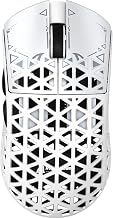 ATTACK SHARK R5Ultra 8K Carbon Fiber Wireless Gaming Mouse with 42000 DPI -PAW3950 MAX Sensor -39g Ultra-Lightweight-Nordic 52840 MCU Chip-Wired/BT/2.4GHz Wirelss Programmable Mouse for PC/Mac (White)