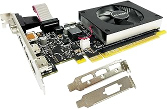 QTHREE GeForce GT 730 4GB Graphics Card,2X HDMI, DP,VGA,DDR3,64 Bit,Low Profile Video Card for PC,Computer GPU,PCI Express X8,SFF,DirectX 12,Support Winows 11
