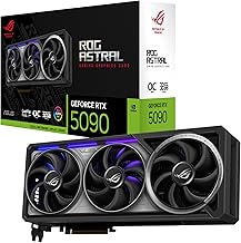 ASUS ROG Astral NVIDIA GeForce RTX 5090 32GB GDDR7 OC Edition Gaming Graphics Card (PCIe 5.0, HDMI/DP 2.1, 3.8-Slot, 4-Fan Design, Axial-tech Fans, Patented Vapor Chamber), 3 Year Warranty