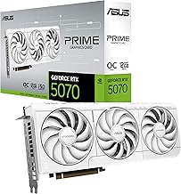 ASUS SFF-Ready Prime NVIDIA GeForce RTX 5070 White OC Edition Graphics Card (PCIe 5.0, 12GB GDDR7, HDMI/DP 2.1, 2.5-Slot, Axial-tech Fans, Dual BIOS), 3 Year Warranty