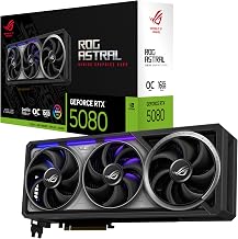 ASUS ROG Astral NVIDIA GeForce RTX™ 5080 16GB GDDR7 OC Edition Gaming Graphics Card (PCIe® 5.0, HDMI®/DP 2.1, 3.8-Slot, 4-Fan Design, Axial-tech Fans, Patented Vapor Chamber), 3 Year Warranty