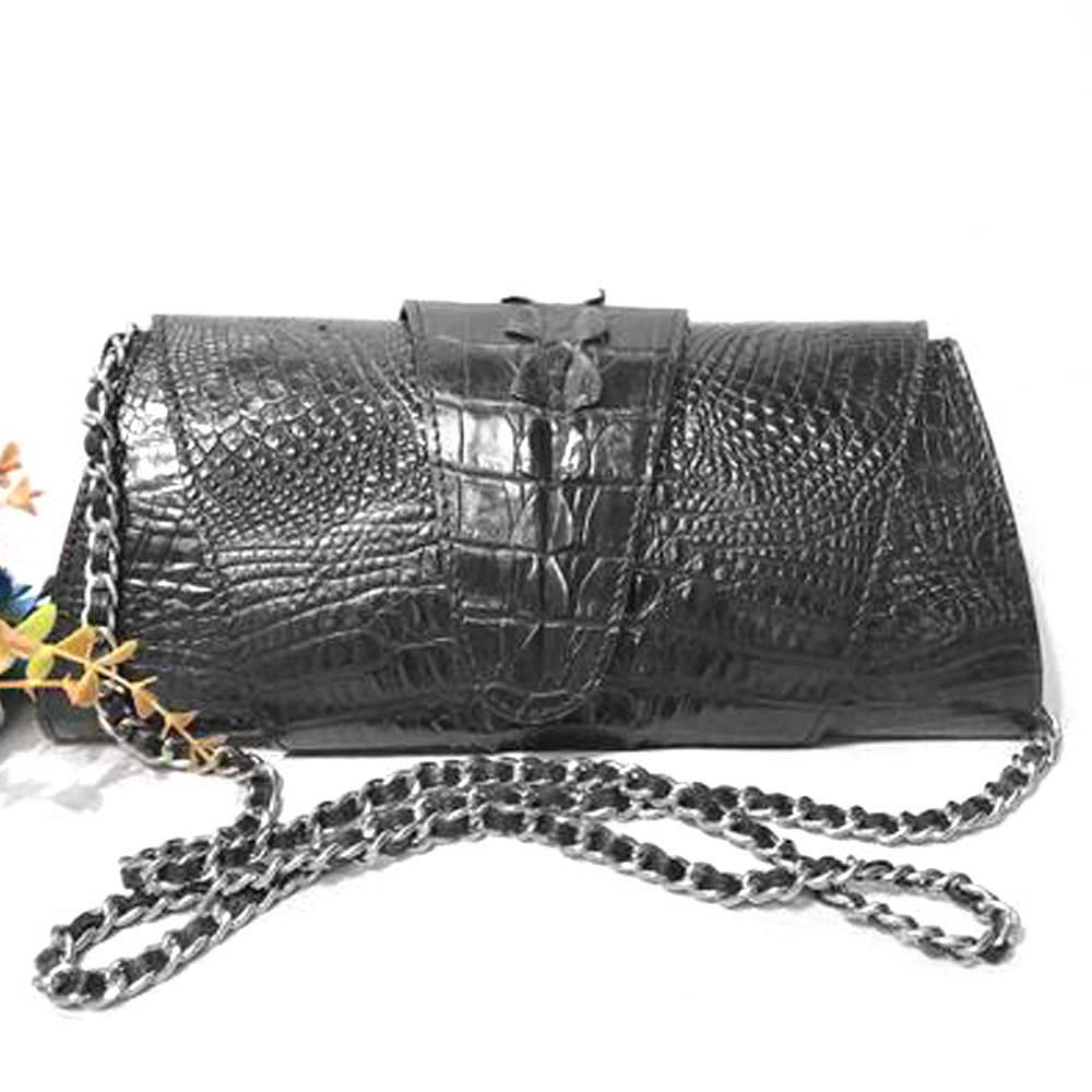 hongsen new arrival  crocodile leather   female chain bag Single shoulder bag  crocodile leather  fashion Evening bag  women bag