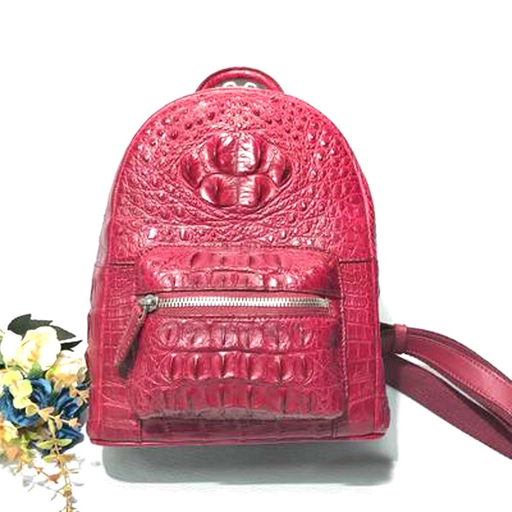 hongsen new arrival crocodile leather women  backpack  female  backpack crocodile bag
