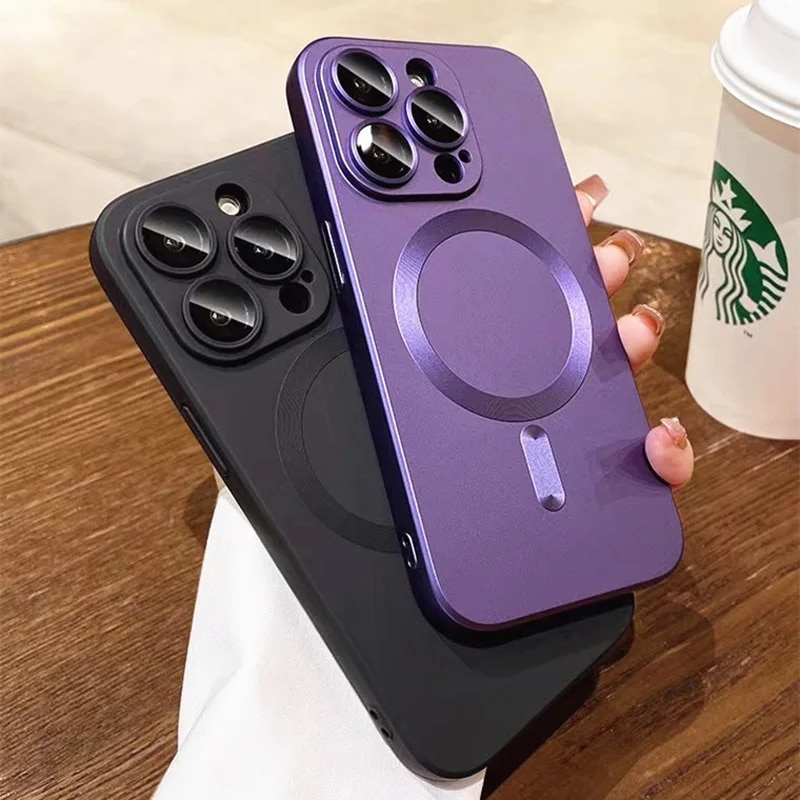 Luxury Wireless Charge Magsafe Silicone Case For iPhone 15 14 13 12 11 Pro Max Plus XR X XS Max Soft Magnetic Bumper Cover