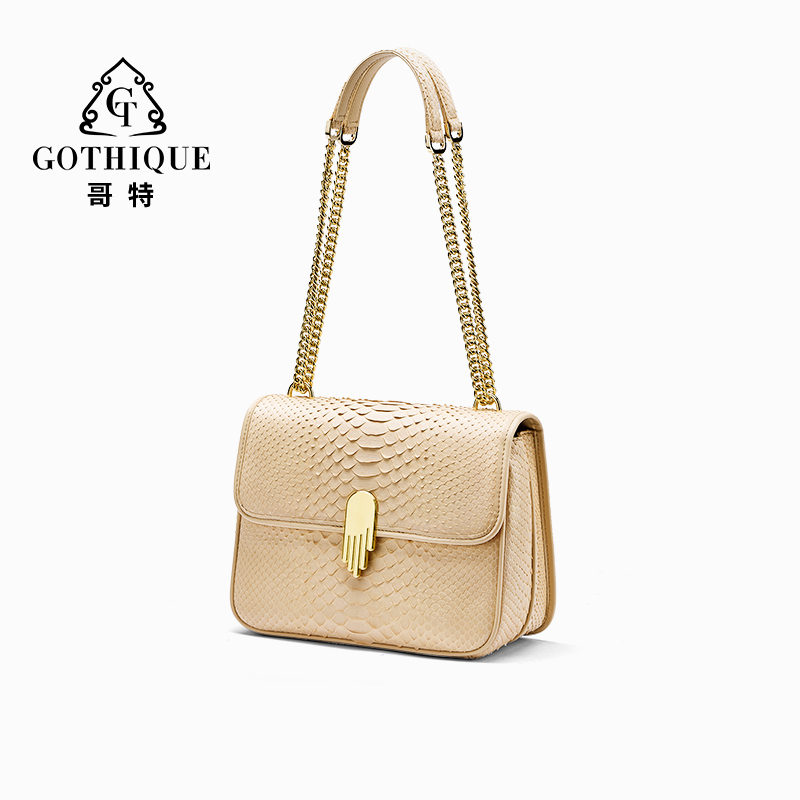gete Snakeskin handbag  2022 new single shoulder bag  female bag summer  female bag women chain bag  women python leather bag