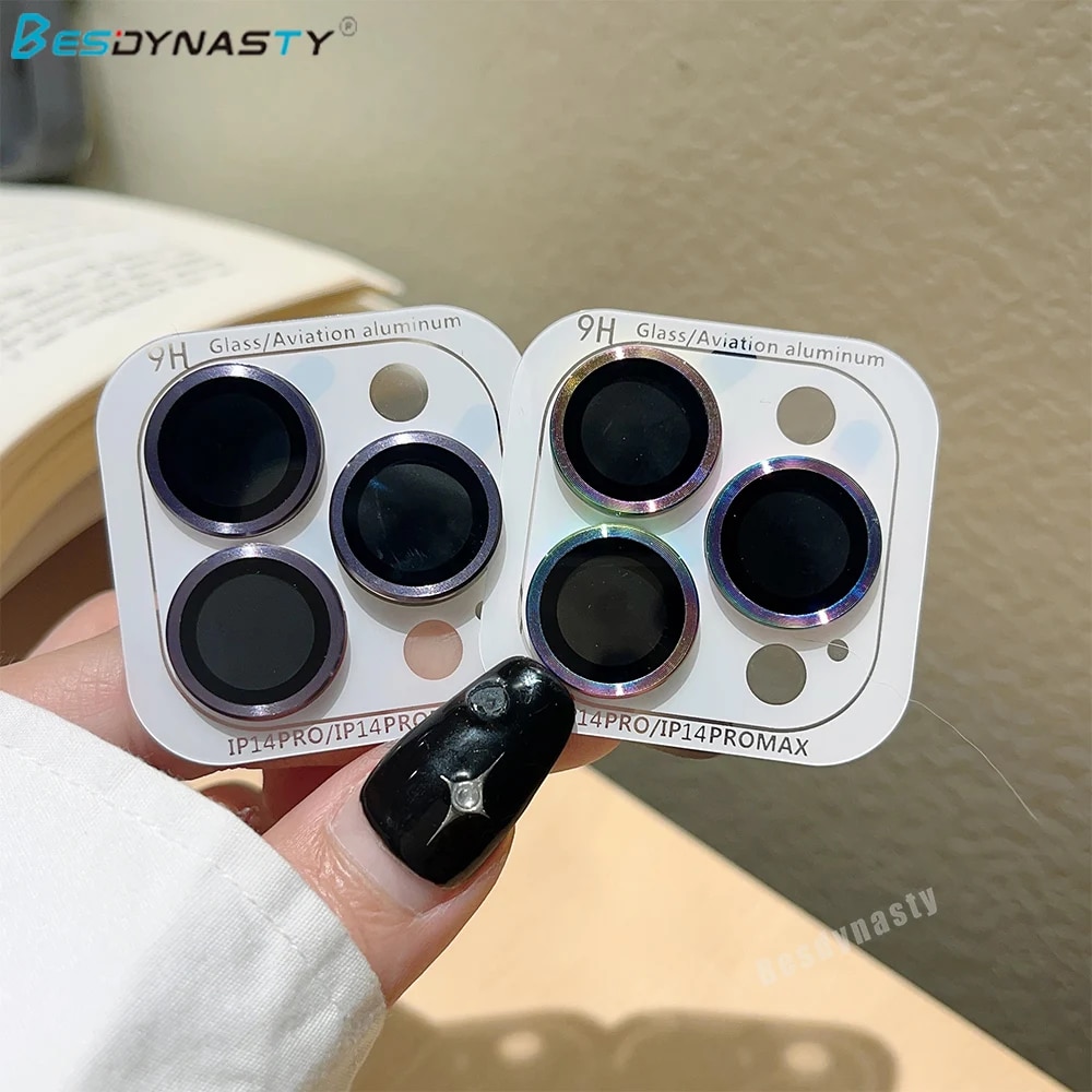 Full Cover Camera Lens Protection For iPhone 14 Plus 12 15 Pro Max 13 Mini Tempered Glass Metal Lens Protector Film Back Cover