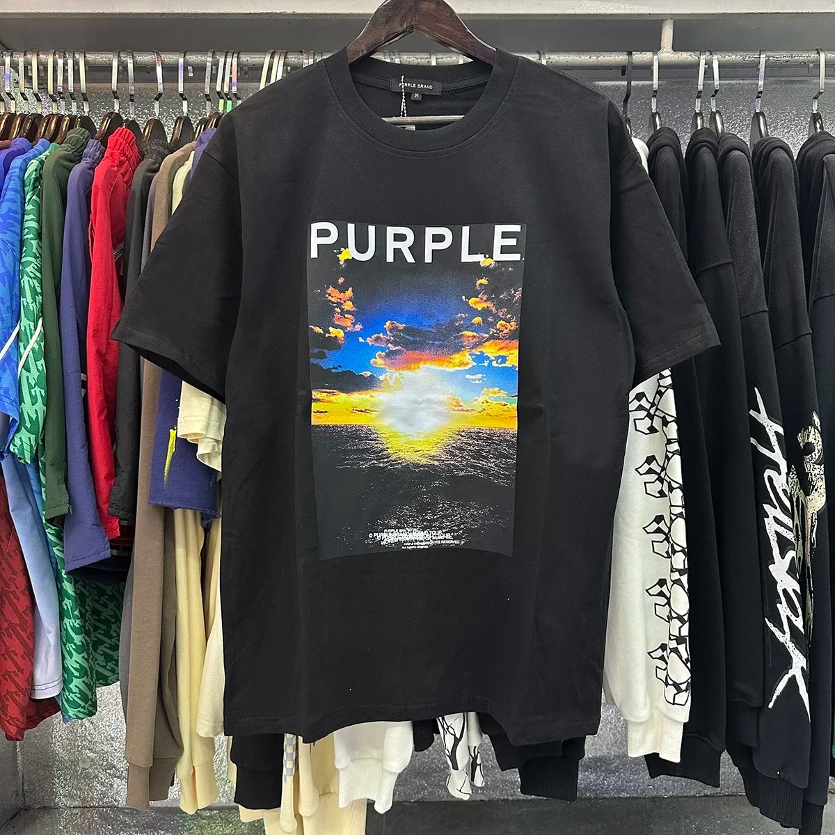 2024 New Arrival Purple Brand Printed Tee Men Women Streetwear T Shirt High Quality Casual Short Sleeve T-Shirt