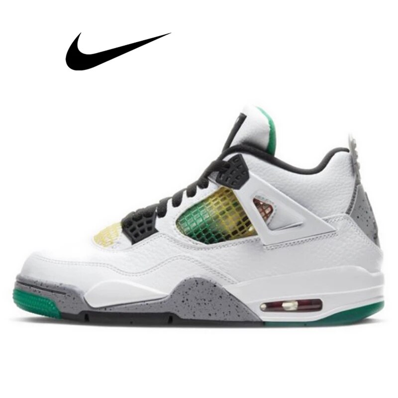 Nike Air Jordan 4 retro lucid green retro basketball shoes classic outdoor sports shoes for men and women